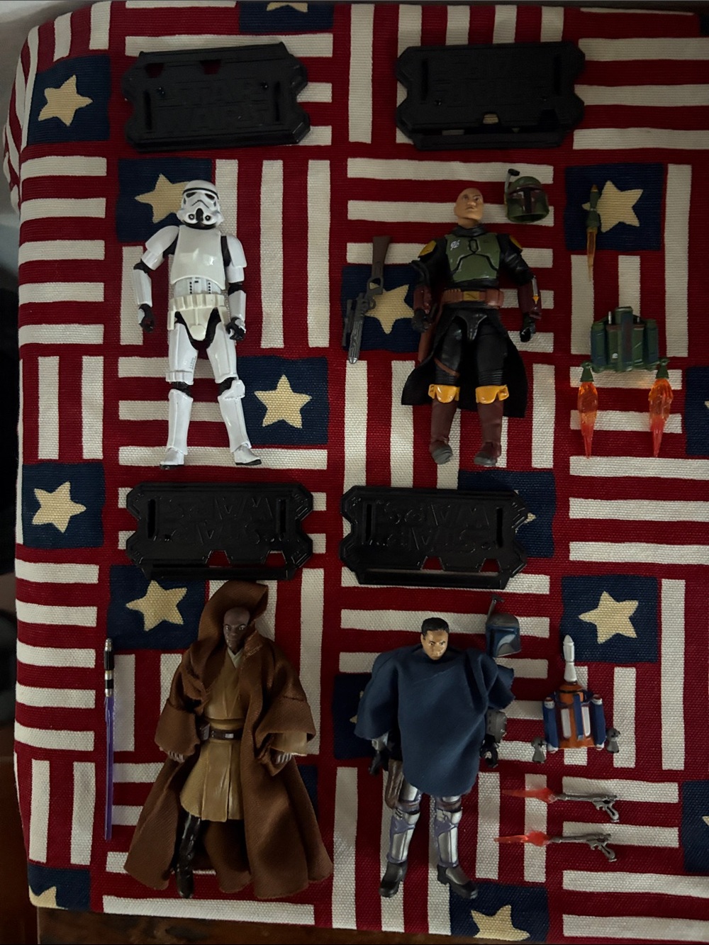 Star Wars Action Figures with Accessories - Bundle Mace Windu & Jango Fett loose